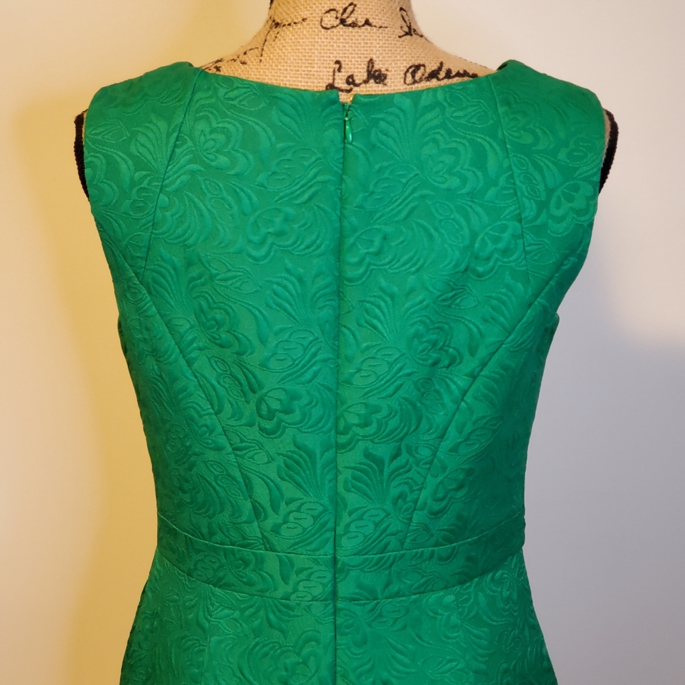 Ellen Tracy Jacquard Dress with Gold Embellishment - Picture 9 of 16